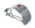 Coral and Genuine Sterling Silver Navajo Hair Barrette JX131022